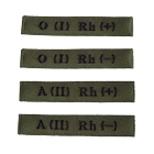 Нашивка "Группа Крови" тактическая для охраны и силовых структур 6622 3- Олива (OR.M_60) - изображение 1