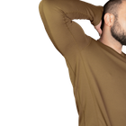 Чоловічий лонгслів тактовний чоловіча футболка з довгим рукавом для силових структур (L) Койот (OR.M_856) - зображення 5
