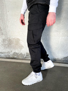 Мужские тактические штаны Карго весенние черные L - изображение 2