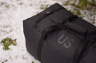 Великий військовий тактичний баул, сумка тактична US 130 л колір чорний для передислокації, Баул сумка на 130 літрів US, тактична військова армійська сумка баул, Армійський військовий тактичний баул, сумка армійська, військова сумка баул US 130 л - зображення 7
