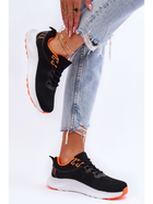 Buty sportowe damskie z siatki na platformie do kostki oddychające Darla 36 Czarny/Pomarańczowy (5905677139341) - obraz 3