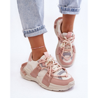 Sneakersy damskie na grubej podeszwie do kostki kolorowe Chillout! 38 Beżowy/Różowy (5905677439410) - obraz 1