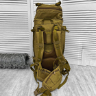 Рюкзак производный 100л с системой Molle и алюминиевым Каркасом / Водонепроницаемый Ранец Cordura койот - изображение 5