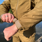 Мужская водонепроницаемая куртка Softshell с капюшоном и липучками под шевроны койот размер 3XL - изображение 5