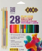 Олівці кольорові ZiBi тригранні 28 кольорів (ZB.2442)