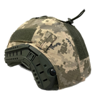 Тактичний військовий кавер на шолом Fast L Піксель - зображення 6
