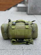 Рюкзак тактичний з підсумками Eagle B09G 55 літрів Green Olive - зображення 5