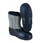Валенки суконные меховые короткие с калошем Sanlin 70505-10 шитые бурки серые размер 45 (29-29,5 см)