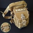 Тактическая сумка на бедро SILVER KNIGHT Военная 28 х 27 см Нейлон Оксфорд 900D Хаки (TY-229) - изображение 1