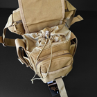 Тактична сумка на стегно SILVER KNIGHT Військова 28 х 27 см Нейлон Оксфорд 900D Хакі (TY-229) - зображення 8
