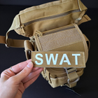Тактическая сумка на бедро SILVER KNIGHT Военная 28 х 27 см Нейлон Оксфорд 900D Хаки (TY-229) - изображение 9