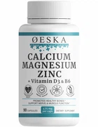 Комплекс Oeska Кальций Магний Цинк +Д3 и В6 90 капсул | Calcium Magnesium Zinc + Vitamin D3 & B6