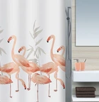 Шторка для ванной Spirella Flamingo polyester розовая 180x200см (10.16355)