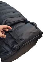 Рюкзак тактический баул 75 л (чёрный) - изображение 5