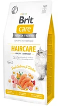 Сухой корм для кошек Brit Care Cat GF Haircare Healthy & Shiny Coat со сложным уходом за шерстью с лососем и курицей