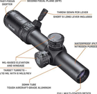 Прицел Bushnell AR Optics 3-9x40mm DropZone-223 SFP Черний - изображение 2