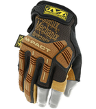 Тактические перчатки Mechanix Wear M-Pact Leather Fingerless Framer без трёх пальцев М - изображение 1