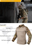 IDOGEAR G3 V2 Комплект Уніформи - бойова сорочка UBACS і штани з наколінниками Multicam оригінал Розмір L - зображення 10