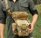 Военная набедренная сумка тактическая Multicam на пояс армейская сумка на бедро, ногу мультикам - изображение 7