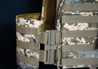 Плитоноска Кіраса з системою швидкого скидання та боковими кишенями кордура піксель ОЛ-3 1051 - зображення 3