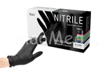 Нитриловые перчатки MedTouch Black без пудры текстурированные размер L 100 шт. Черные (4 г) - изображение 1