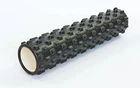 Масажний ролик для фітнесу, йоги EasyFit Grid Roller PRO 45 см Чорний (МФР валик, ролер для масажу всього тіла: рук, ніг, спини, шиї)