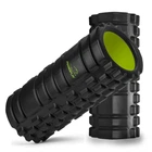 Ролик массажный спортивный тренировочный (роллер) PowerPlay 4025 Massage Roller Черно-зеленый (33x15см.) (SK-NPP_4025_Black_GreenS)