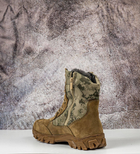 Тактические зимние кожаные берцы с овчинным мехом, тактическая обувь цвет койот 42 - изображение 2