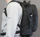 Тактический штурмовой рюкзак Tactic Raid рюкзак военный 40 литров Черный (601-black) - изображение 6