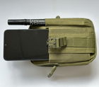 Тактический подсумок для телефона Tactic поясная сумка для документов Mini Warrior Олива (001-olive) - изображение 5