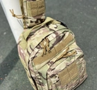 Тактический однолямочный городской рюкзак SILVER барсетка сумка слинг с системой molle на 9 л Мультикам (silver-003-multicam) - изображение 6