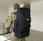 Тактический военный рюкзак для походов Tactic большой армейский рюкзак на 70 литров Черный (ta70-black) - изображение 1