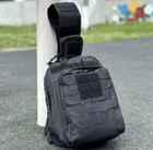 Тактический однолямочный городской рюкзак SILVER барсетка сумка слинг с системой molle на 9 л Black (silver-003-black) - изображение 2