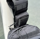 Тактичний однолямковий міський рюкзак SILVER барсетка сумка слінг із системою molle на 9 л Black (silver-003-black) - зображення 7