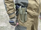 Универсальная кобура для пистолета Tactic кобура на пояс с карманом под магазин Олива (2023-holster-olive) - изображение 2