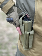 Универсальная кобура для пистолета Tactic кобура на пояс с карманом под магазин Олива (2023-holster-olive) - изображение 3