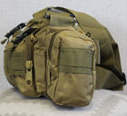 Тактическая сумка подсумок на пояс Tactic нагрудная сумка через плечо 5 л Койот (104-coyote) - изображение 4