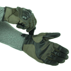 Сенсорні рукавички тактичні військові-армійські Military Rangers повнопалі із захистом кістяшок, бойові, із закритими пальцями XXL Оливковий BC-9876 - зображення 2