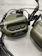Наушники тактические Earmor M32H, активные, с креплением на шлем и съёмным микрофоном, NRR 22, цвет Зеленый - изображение 8