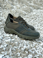 Літні шкіряні тактичні кросівки Побратим -12 з Гербом, Олива, розмір 40 - зображення 5