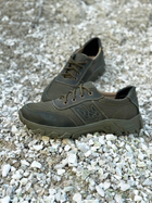 Літні шкіряні з сіткою тактичні кросівки Побратим -12 з Гербом, Олива, розмір 41 - зображення 4
