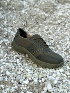 Літні шкіряні тактичні кросівки Побратим -12 з Гербом, Олива, розмір 44 - зображення 6