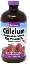 Вітаміни Bluebonnet Nutrition Liquid Calcium Magnesium Citrate Plus Vitamin D3 472 мл Малина (4384302966)
