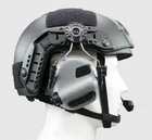 Активні навушники Earmor М32Н із кріпленням та гарнітурою під шолом Сірий (Kali) - зображення 5
