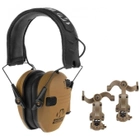 Активные шумоподавляющие наушники Walker's Razor для безопасности органов слуха с креплениями на шлем каску в комплекте OPS Core Чебурашки Койот (Kali) - изображение 1