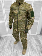Зимний тактический мужской костюм Softshell водонепроницаемый на флисе + синтепон Камуфляж Пиксель, M (Kali) - изображение 1