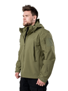 Тактическая демисезонная куртка Eagle Soft Shell JA-23 на флисе Green Olive 3XL - изображение 3