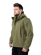 Тактическая демисезонная куртка Eagle Soft Shell JA-23 на флисе Green Olive L - изображение 3
