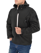 Легкая тактическая летняя куртка (ветровка, парка) с капюшоном Warrior Wear JA-24 Black XL - изображение 7