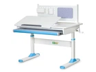 Детский стол ErgoKids TH-325 столешница белая/накладки на ножках голубые TH-325 W/BL